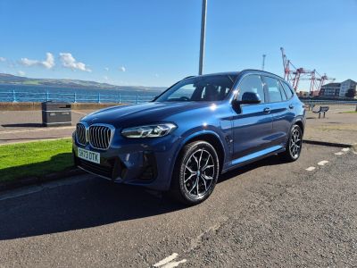 BMW X3 2.0 xDrive 30e M Sport 5dr Auto Estate Petrol / Electric Hybrid Blue at McMillan Motors Greenock